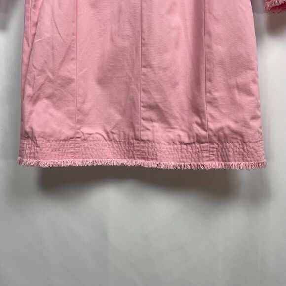 Esprit Trench Coat Jacket Size‎ M Bubblegum Pink Twill Mid Length Barbiecore Y2K - Picture 10 of 16